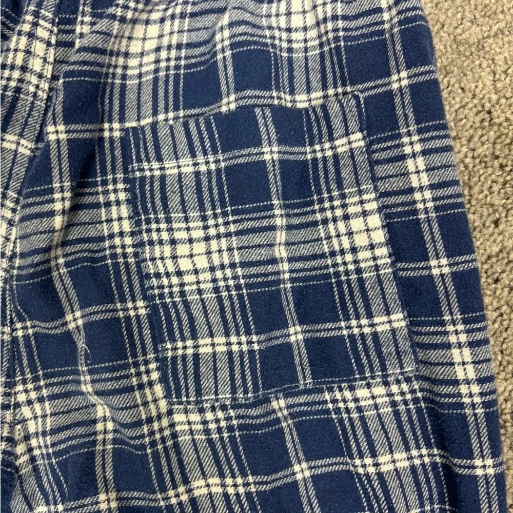 Blue plaid pajama‎ pants